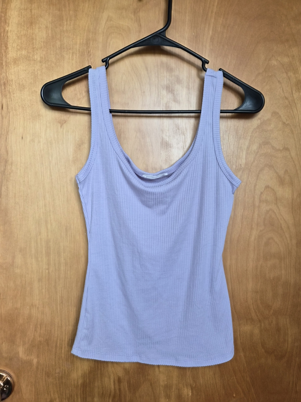 Women's Ribbed Scoop Neck Tank Top - Lavender